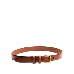 Women's Slim Double Loop Leather Belt